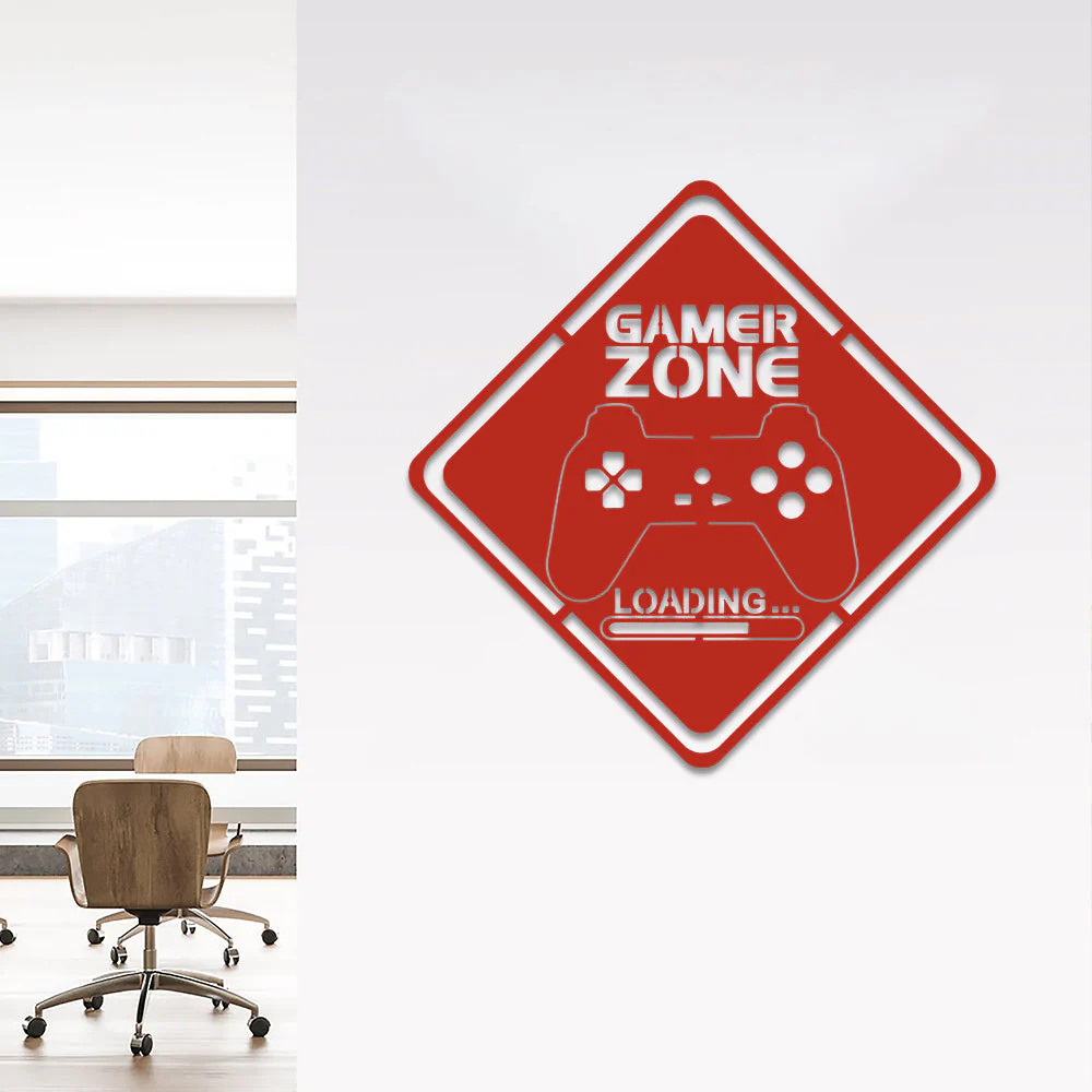 Zone Gamer Plaque en Métal Décoratif Mural - Image 6